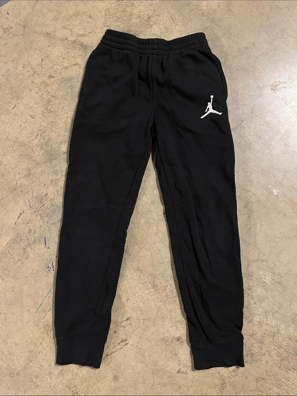 Jordan Black Jogger Sweatpants with White Jumpman